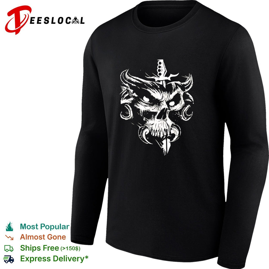 Demonic Skull with Dagger Metal Music shirt