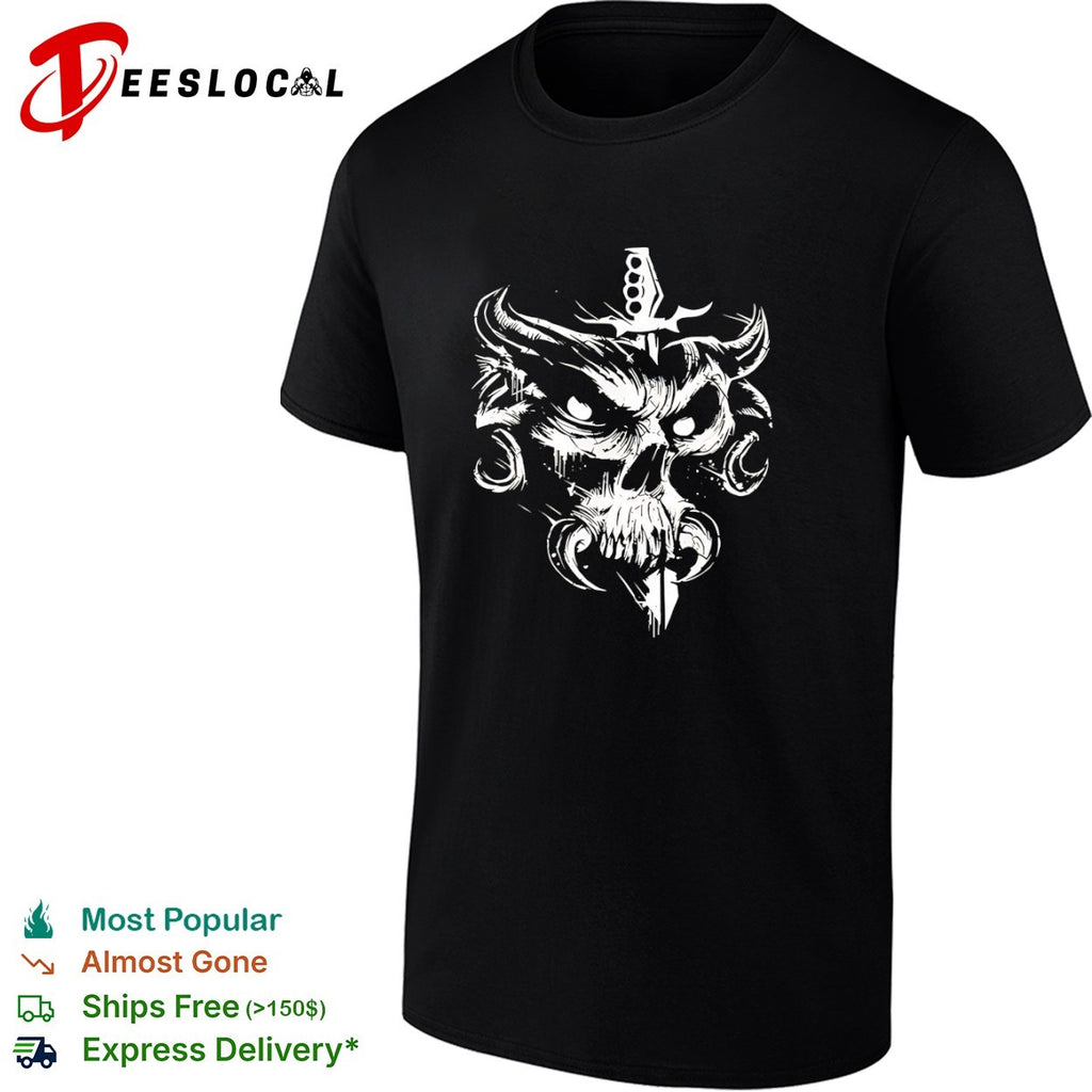 Demonic Skull with Dagger Metal Music shirt