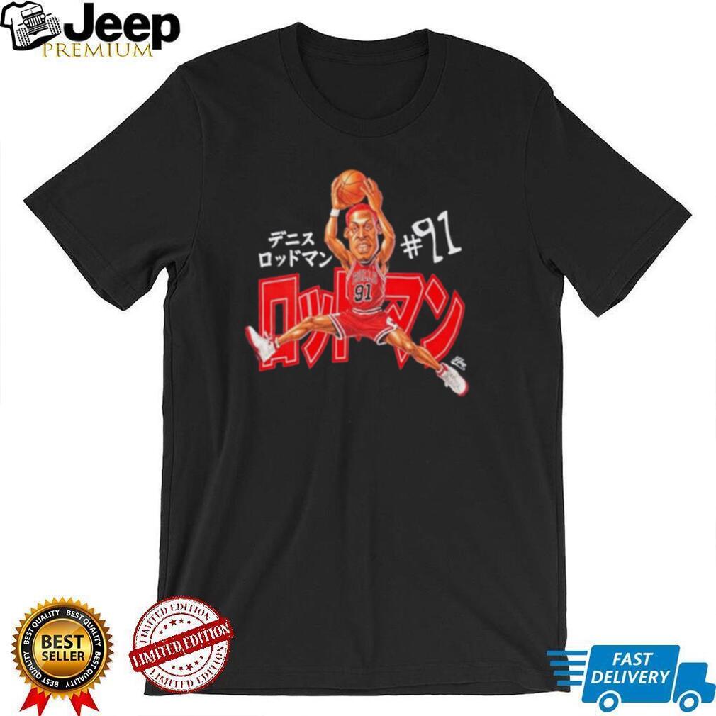 Dennis Rodman The Worm Comic Style Chicago Bulls 91 shirt