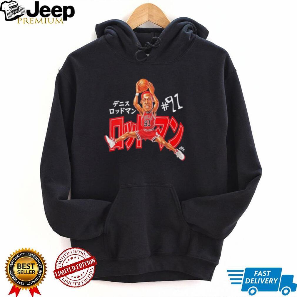 Dennis Rodman The Worm Comic Style Chicago Bulls 91 shirt