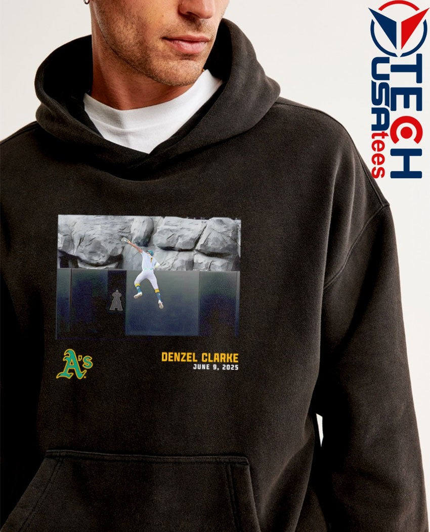 Denzel Clarke Oakland Athletics Baseball 2025 player graphic shirt
