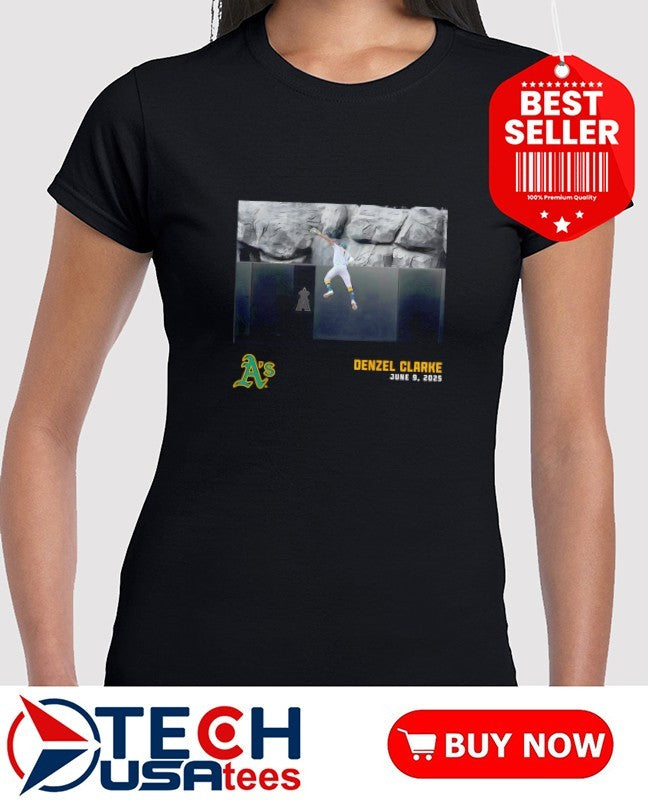 Denzel Clarke Oakland Athletics Baseball 2025 player graphic shirt