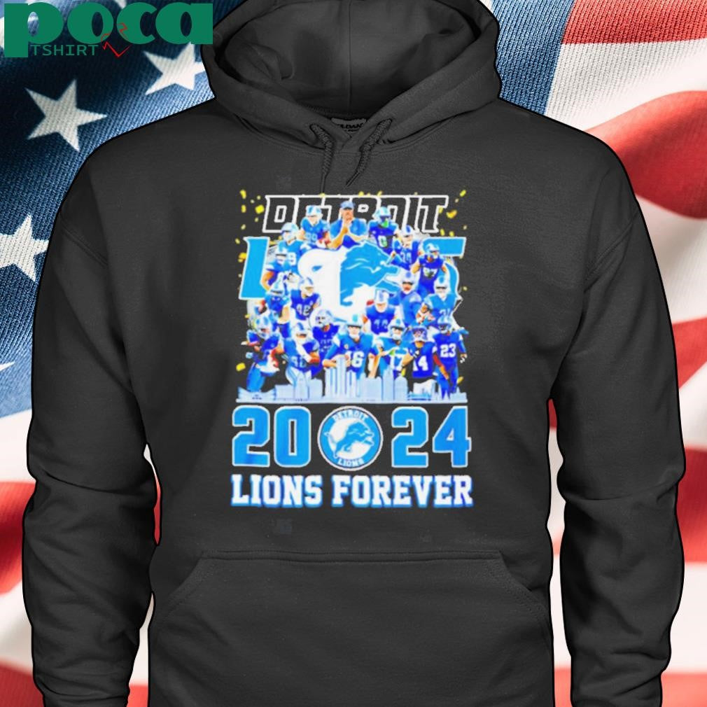 Detroit Lions 2024 Lions forever city skyline shirt