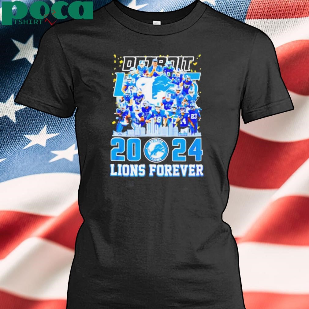 Detroit Lions 2024 Lions forever city skyline shirt