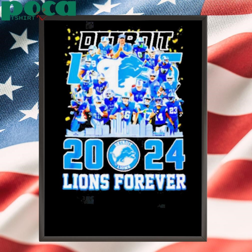 Detroit Lions 2024 Lions forever city skyline shirt