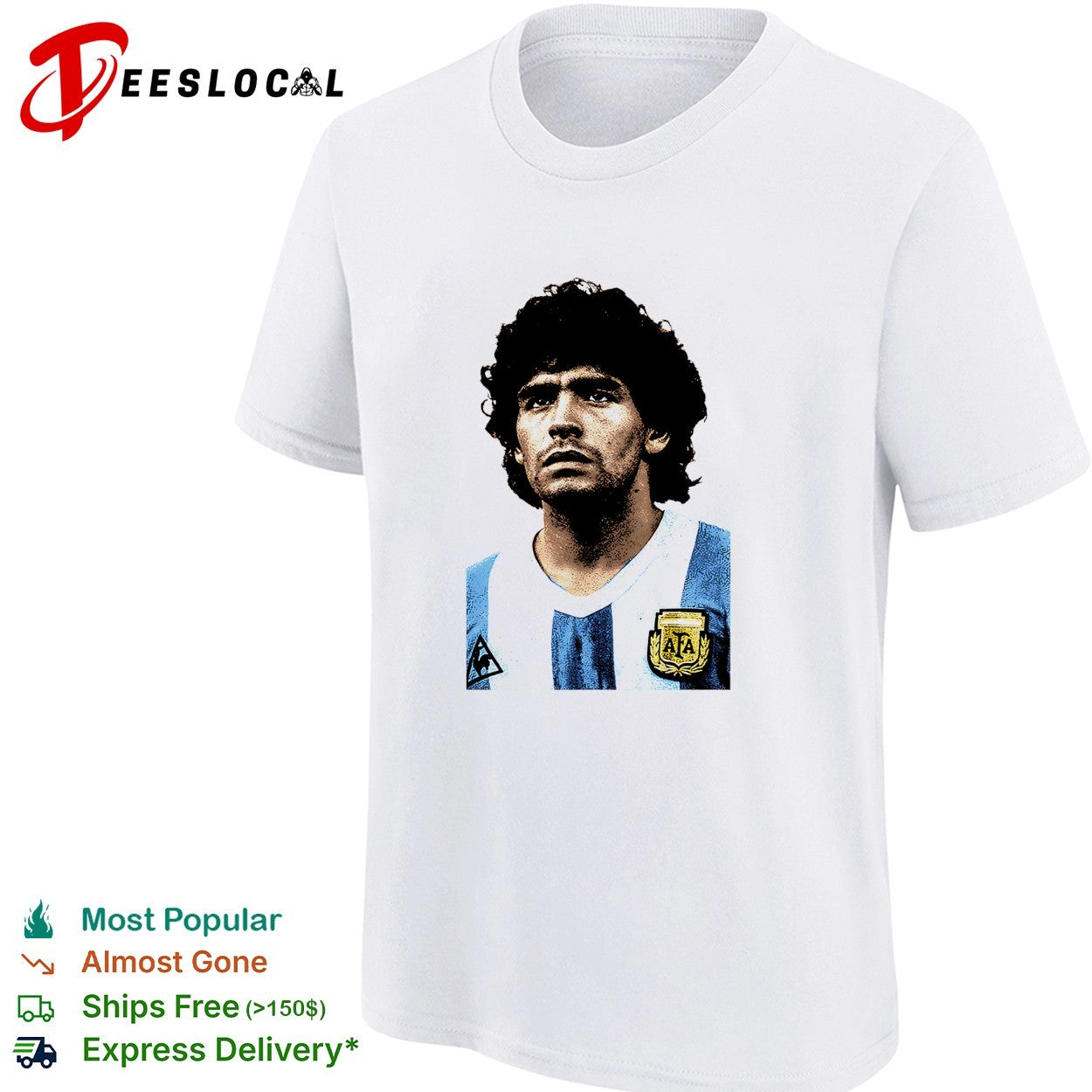 Diego Maradona Argentina portrait shirt