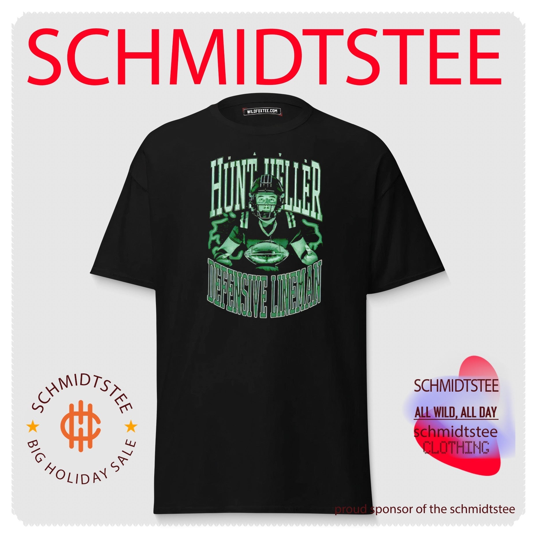 Distressed Defensive Lineman Hunt Heller Fan shirt