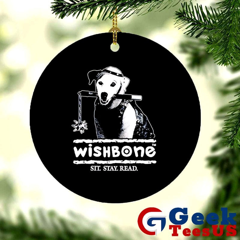 Dog wishbone sit stay read shirt