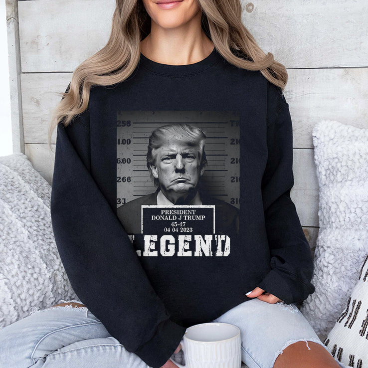 Donald Trump Mugshot Legend President 45-47 T Shirt