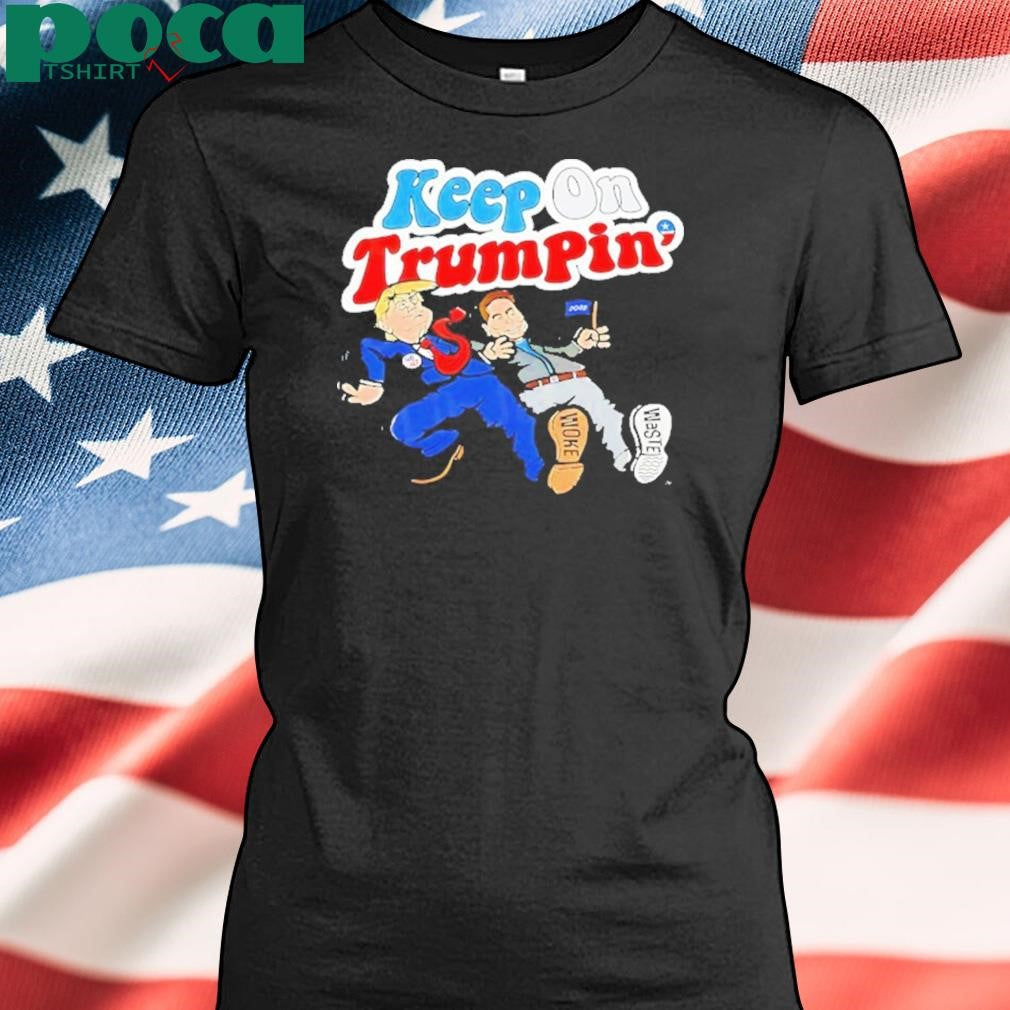 Donald Trump X Elon Musk Keep On Trumpin Cartoon Shirt