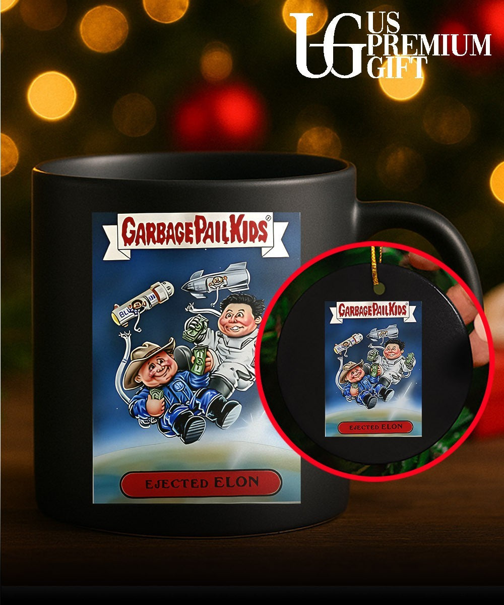 Donald Trump and Elon Musk garbage pail kids ejected elon shirt