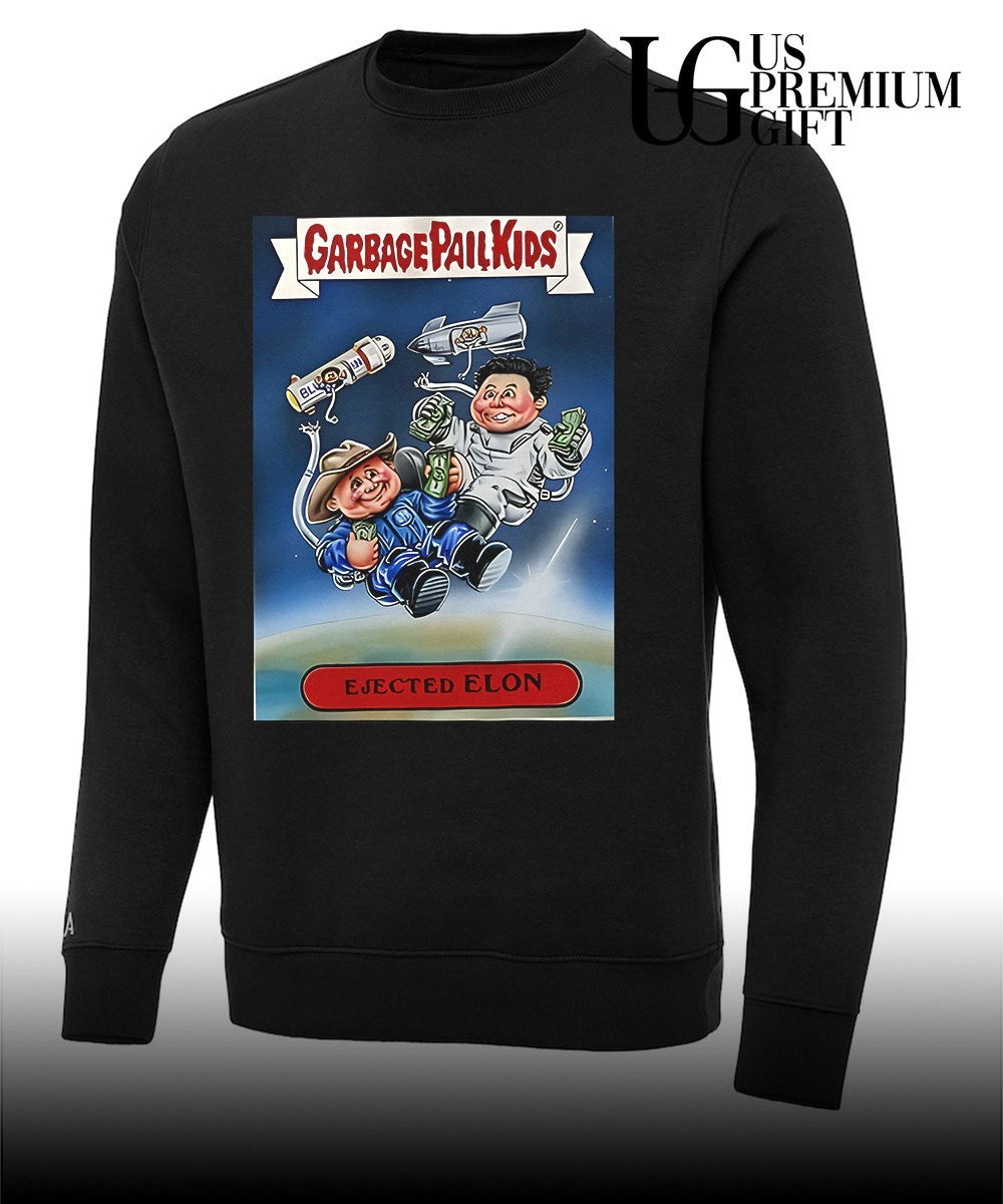 Donald Trump and Elon Musk garbage pail kids ejected elon shirt