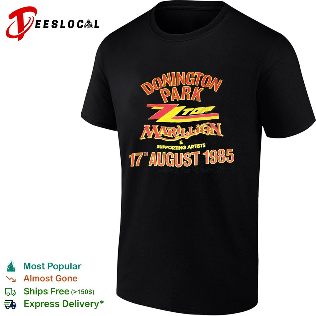 Donington Park ZZ Top Marillion and supporting artists 17 August 1985 concert shirt
