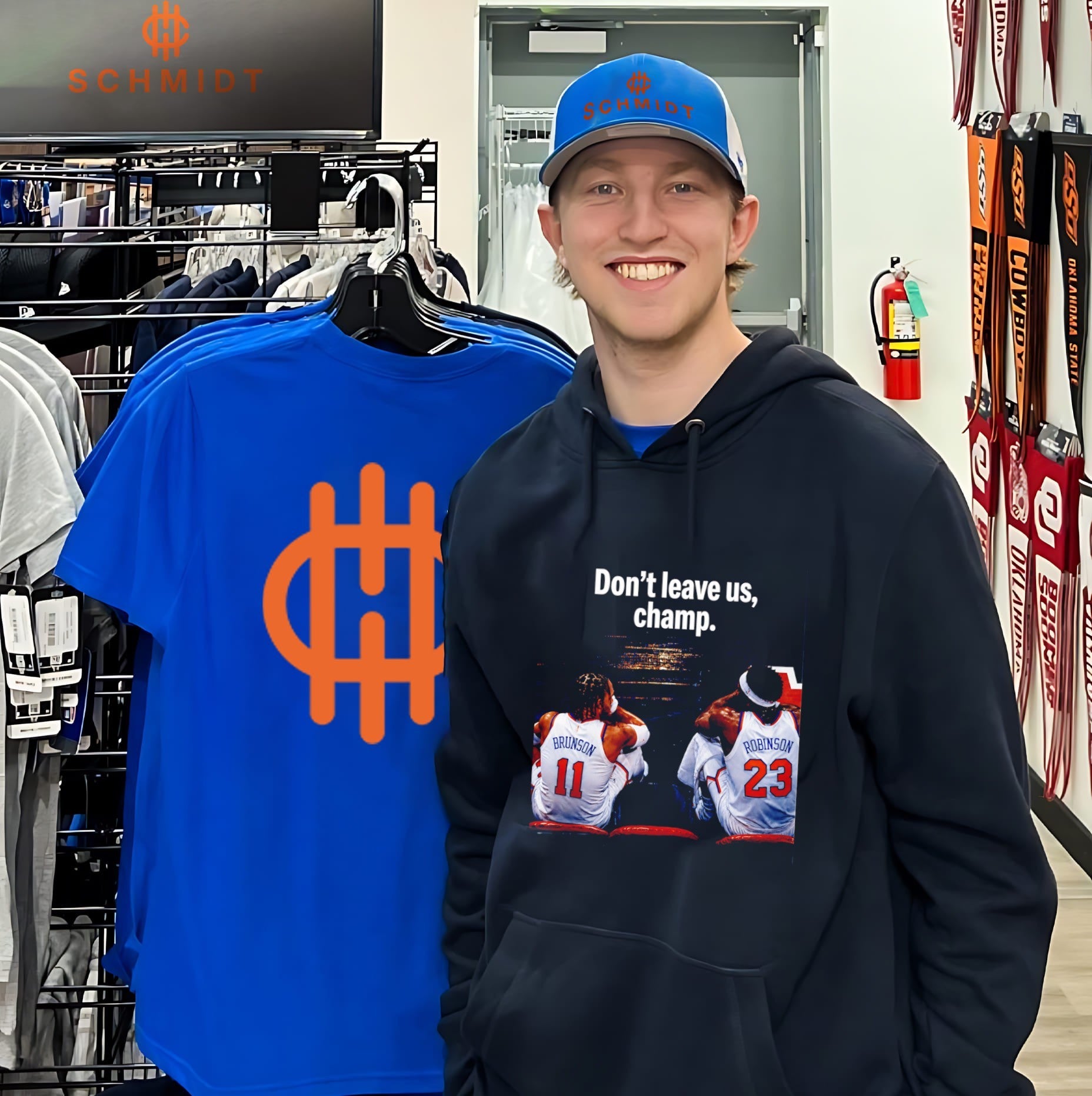 Don’t Leave Us Champ Jalen Brunson and Mitchell Robinson NY Knicks shirt