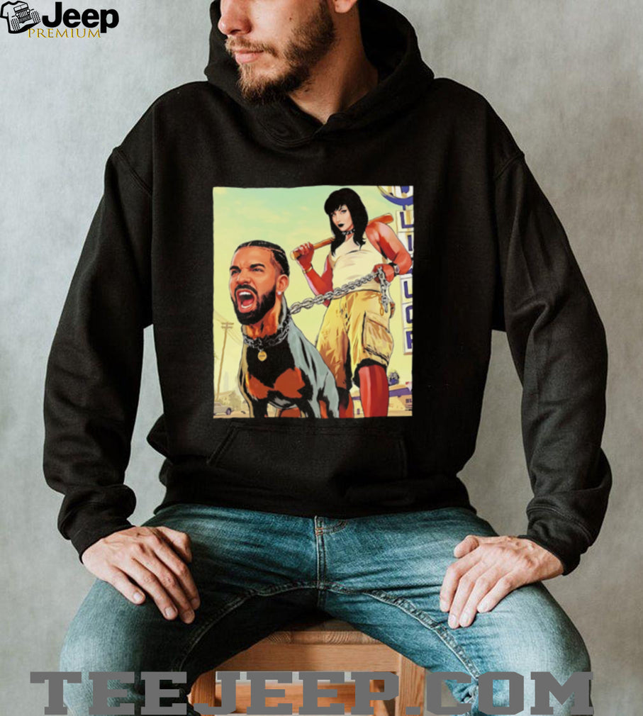 Drake and Goth girl funny illustration shirt
