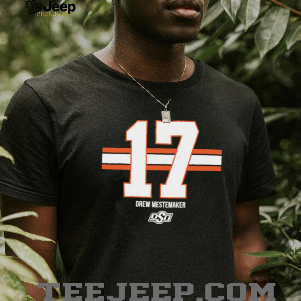 Drew Mestemaker 17 Oklahoma State NCAA Number and Name shirt
