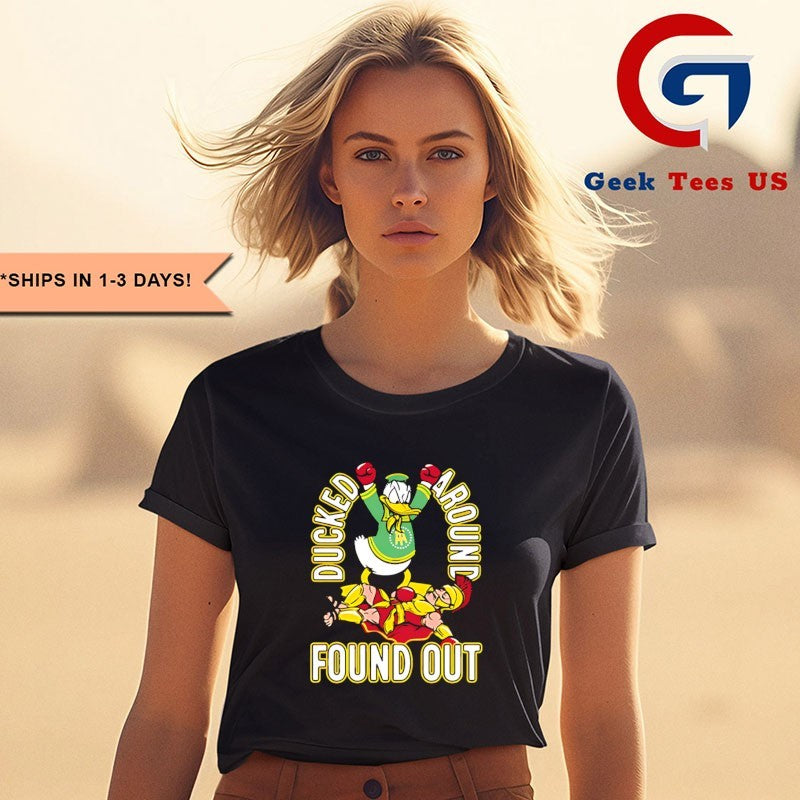 Ducked defeats USC Trojan around found out mascot shirt