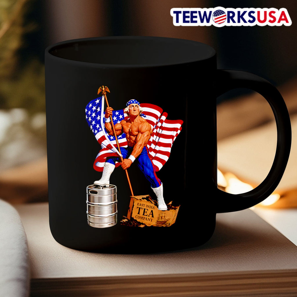East India Tea Company George Washington Bodybuilder USA Flag Shirt