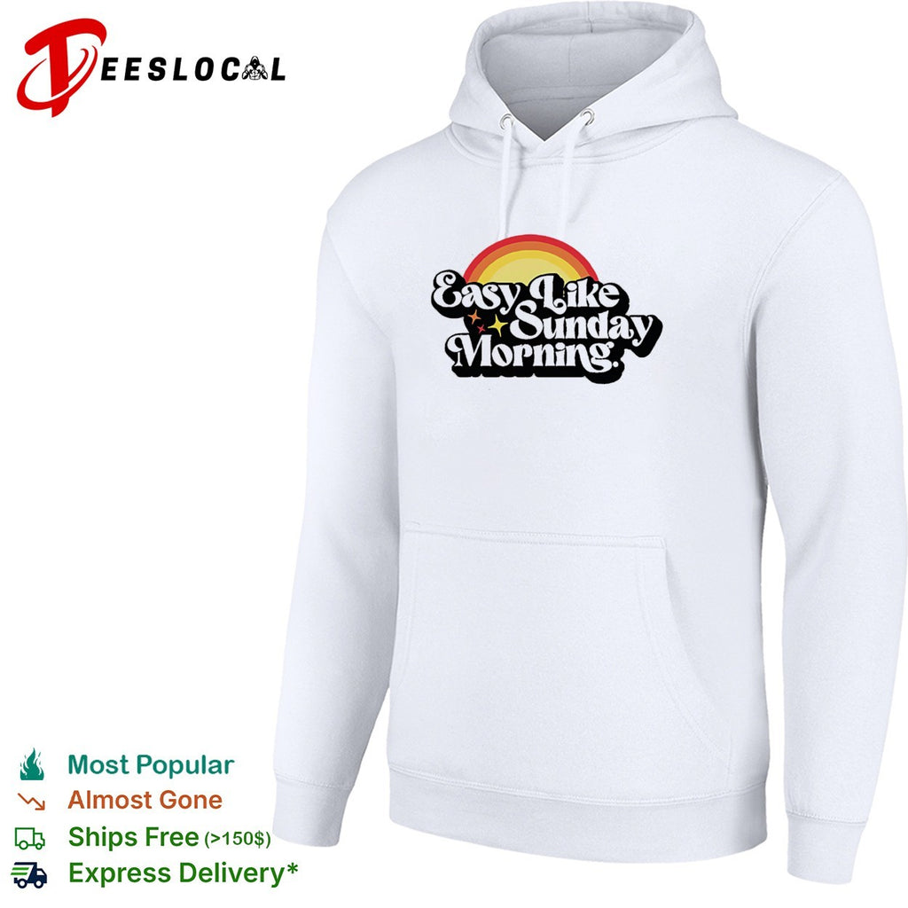 Easy like Sunday morning rainbow shirt