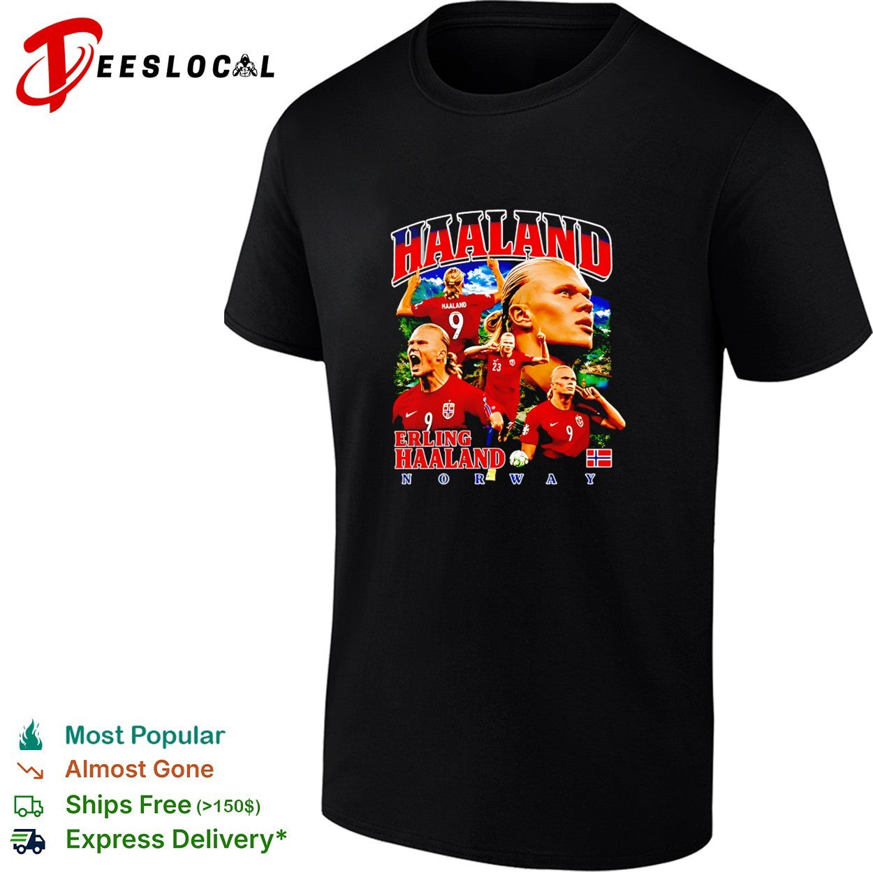 Erling Haaland World Cup 2026 collage 90s bootleg shirt
