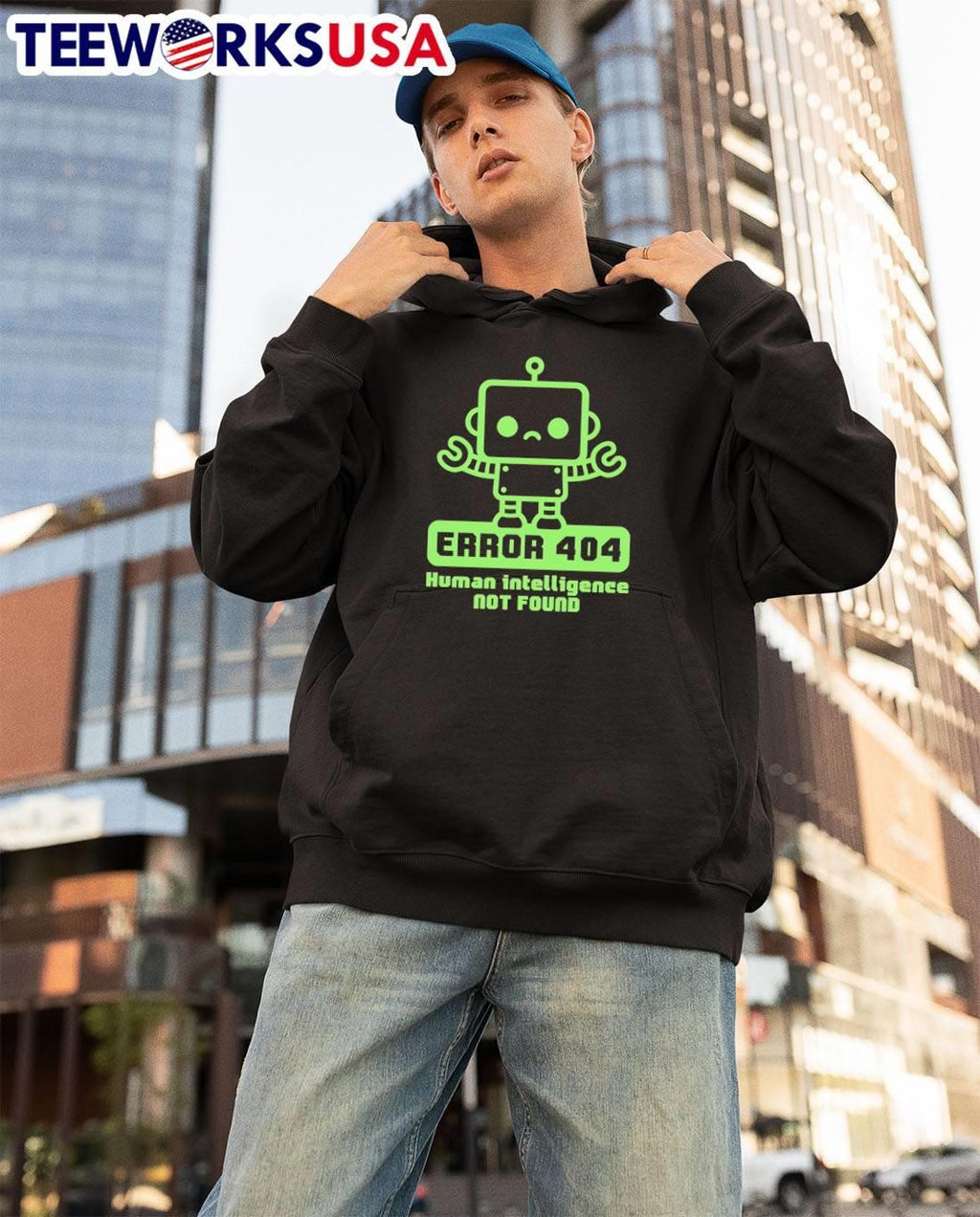 Error 404 Human Intelligence Not Found Robot shirt