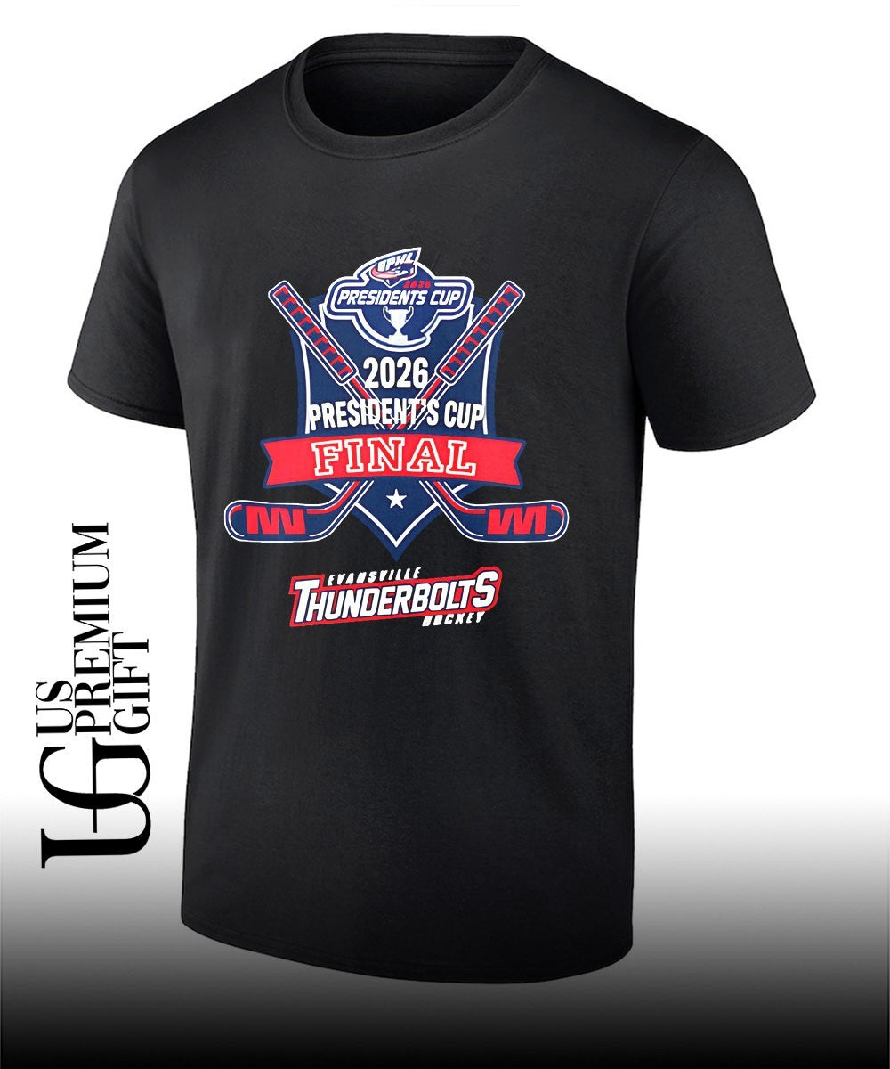 Evansville Thunderbolts hockey President’s Cup Final 2026 shirt