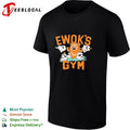 Ewok flexing muscles Ewok’s gym shirt