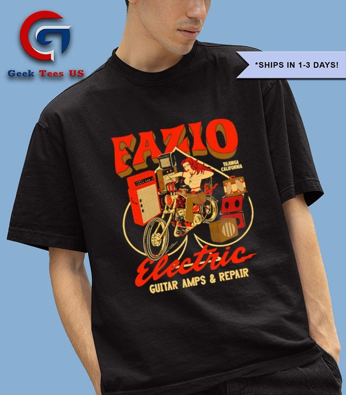 Fazio Electric Guitar Amps and Repair shirt