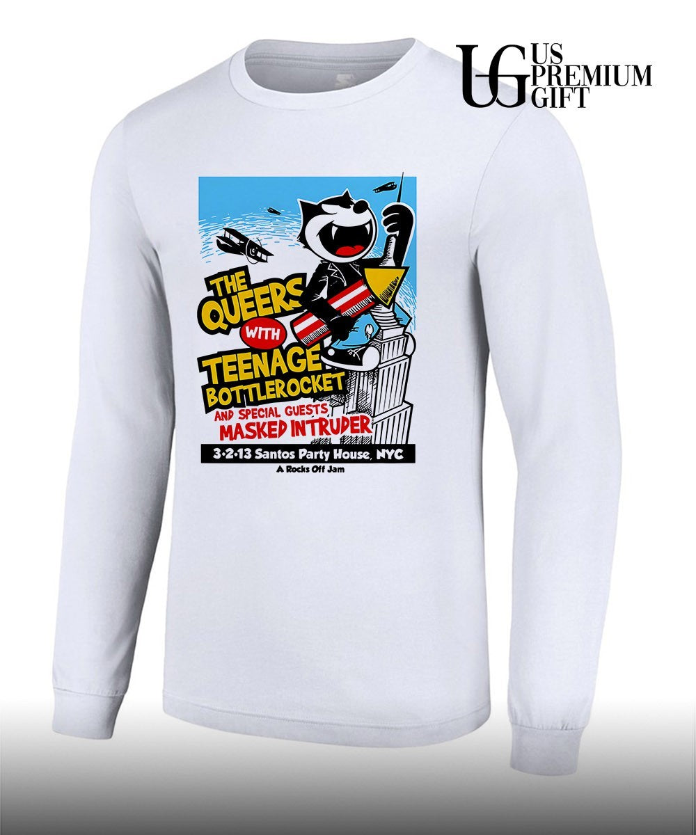 Felix the Cat The Queers Teenage Bottlerocket Masked Intruder Santos Party House shirt
