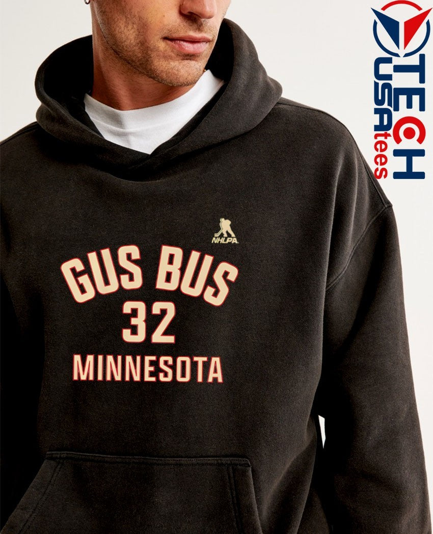 Filip Gustavsson #32 Minnesota Wild Gus Bus name and number shirt