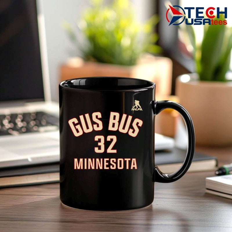 Filip Gustavsson #32 Minnesota Wild Gus Bus name and number shirt