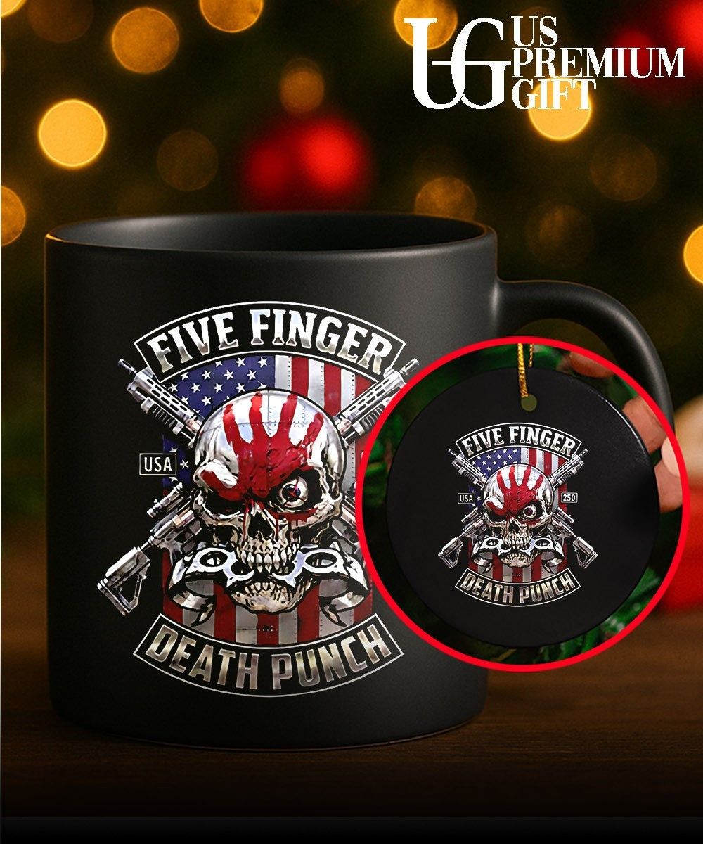 Five Finger Death Punch Usa 250 Skull and Rifles shirt