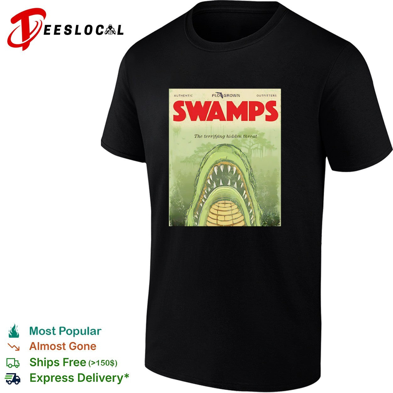 FloGrown swamps terrifying hidden threat alligator shirt