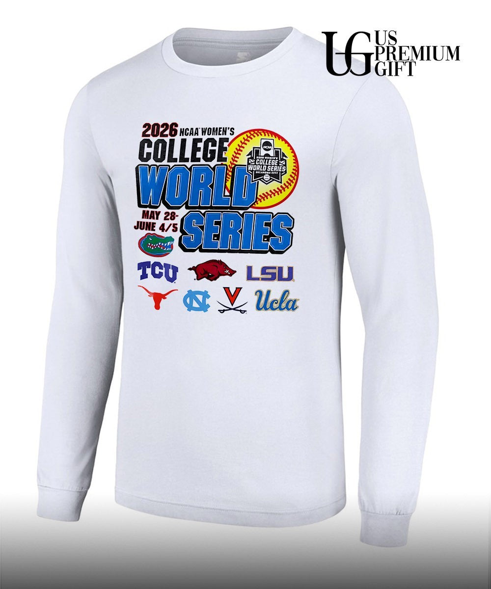 Florida TCU Arkansas LSU Texas UNC UVA UCLA 2026 NCAA Women’s College World Series shirt