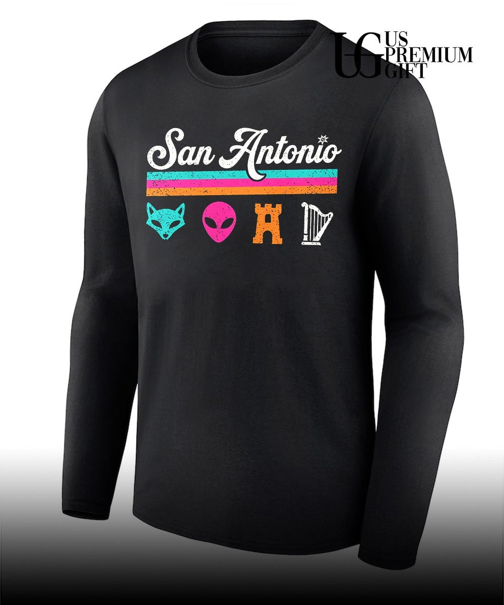 Fox Alien Castle Harp San Antonio Spurs NBA shirt