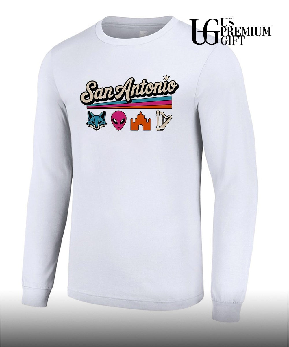 Fox Alien Castle Harper Big 4 Icons San Antonio Spurs Basketball shirt