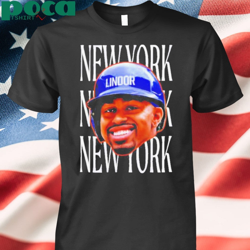 Francisco Lindor New York Mets head in the Game Series 2025 shirt