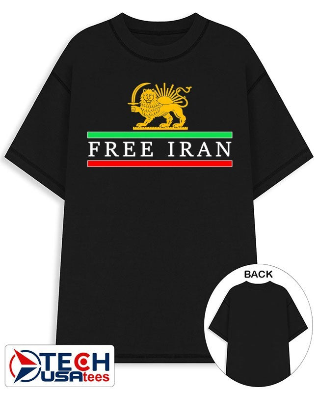 Free Iran Lion and Sun logo shirt
