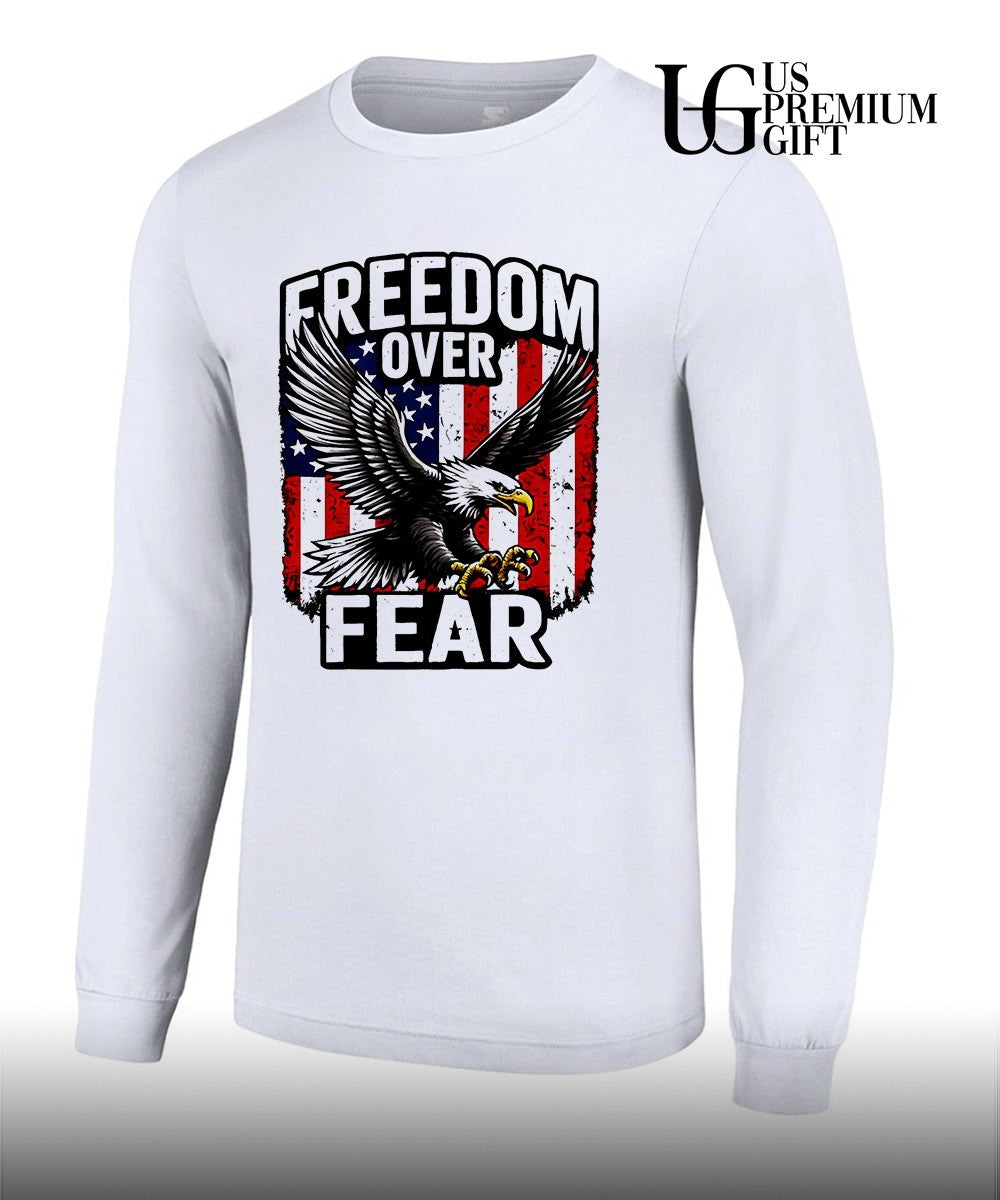 Freedom Over Fear Bald Eagle Patriotic shirt