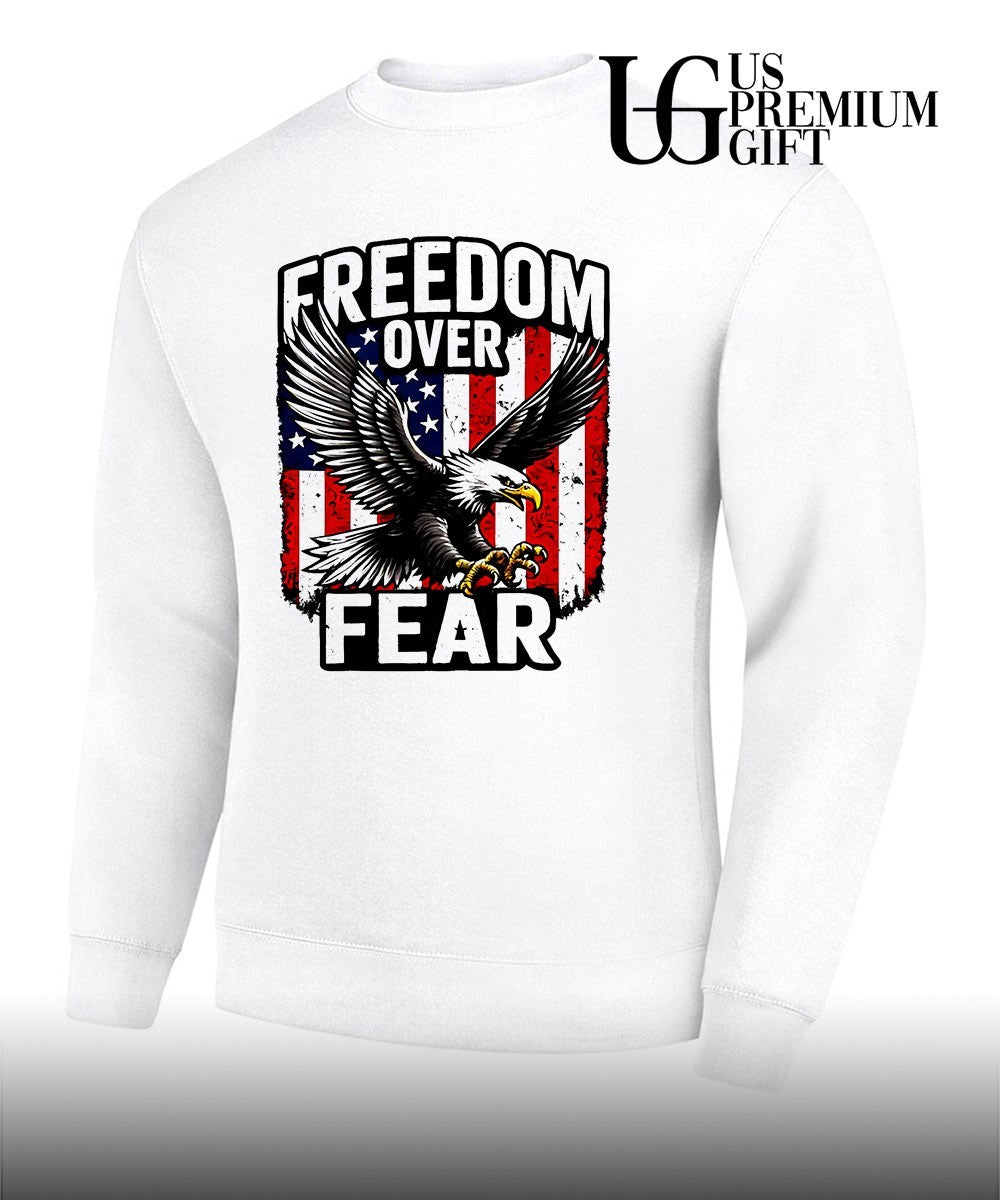 Freedom Over Fear Bald Eagle Patriotic shirt