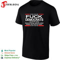 Fuck Democrats and all the America hating commie mother fuckers who vote for them stars stripes shirt