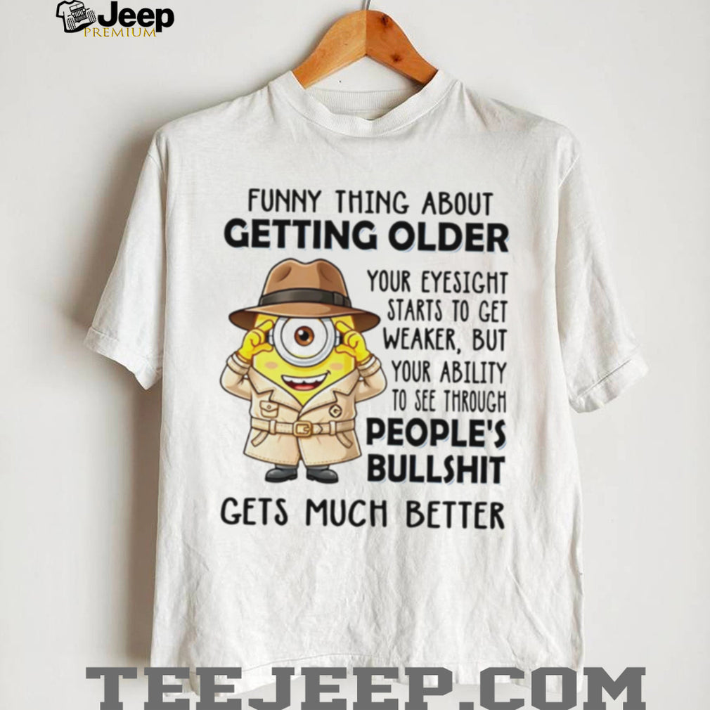 Funny Getting Older Eyesight Detective Graphic Cartoon T Shirt