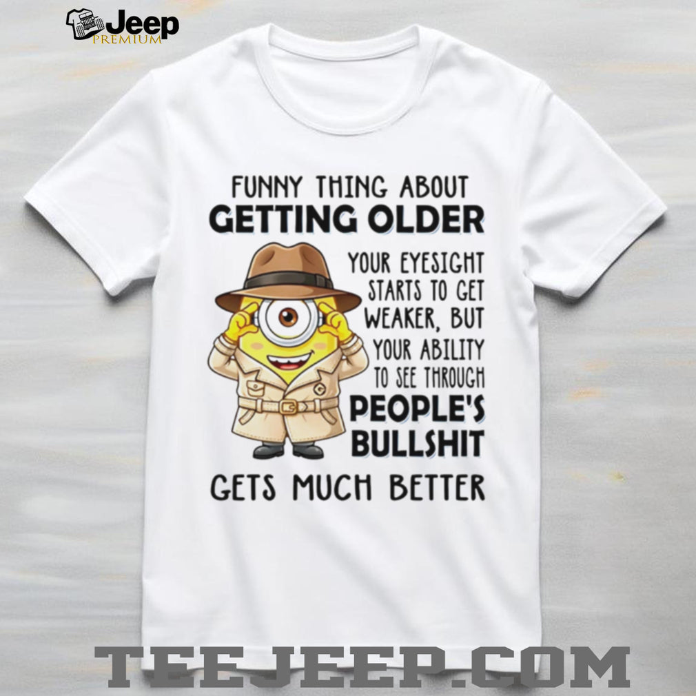 Funny Getting Older Eyesight Detective Graphic Cartoon T Shirt
