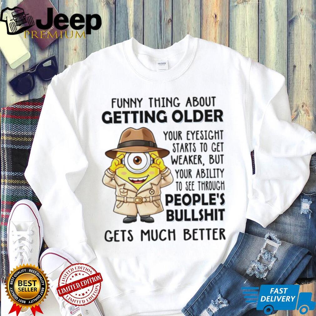Funny Getting Older Eyesight Detective Graphic Cartoon T Shirt