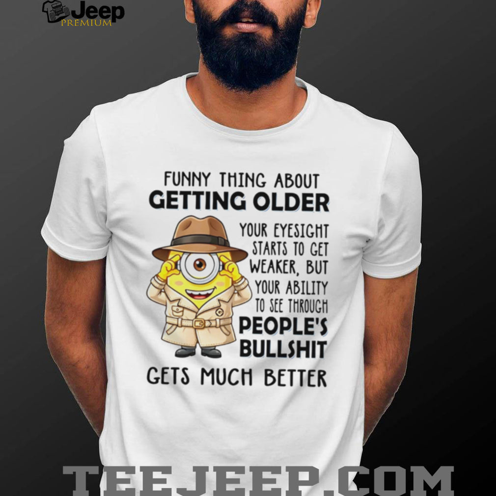 Funny Getting Older Eyesight Detective Graphic Cartoon T Shirt