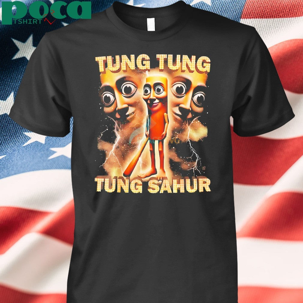 Funny Tung Tung Tung Sahur Brainrot Character Meme Shirt
