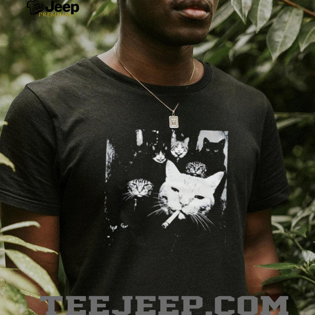 Funny smoking mafia cat gang shirt