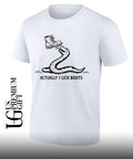 Gadsden Snake Boot Symbolism Actually I Lick Boots shirt