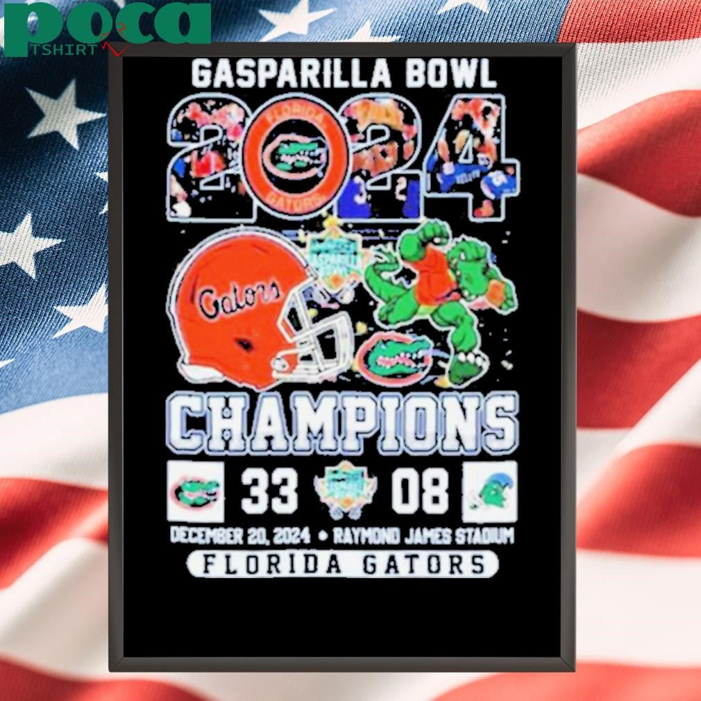 Gasparilla Bowl Champions 2024 Florida Gators Helmet Mascot T Shirts