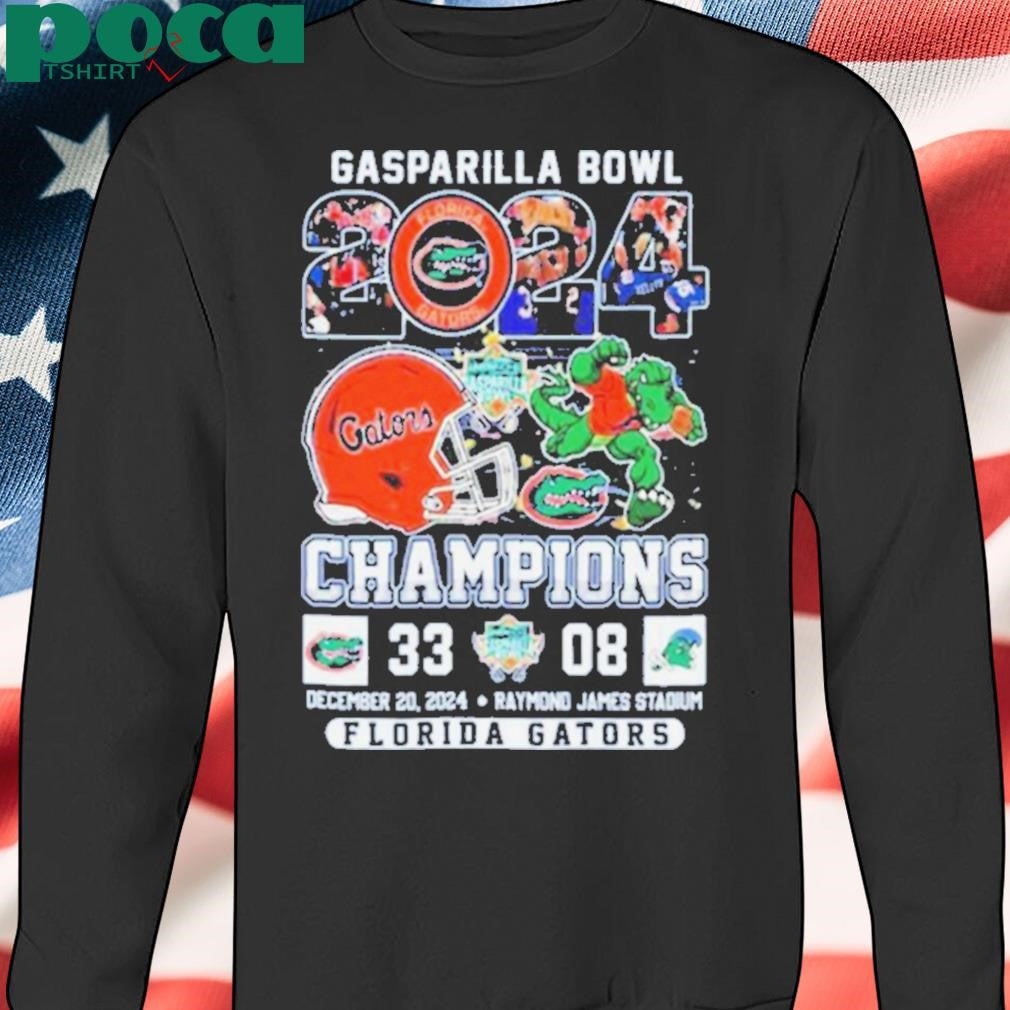 Gasparilla Bowl Champions 2024 Florida Gators Helmet Mascot T Shirts